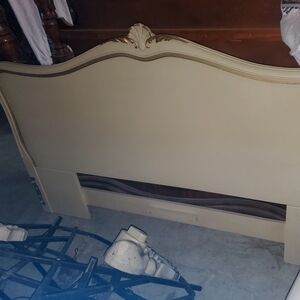 Antique king headboard
